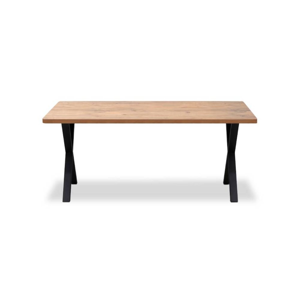 Τραπέζι Jeremy  Mdf - μεταλλικό χρώμα ακακίας 160x80x75εκ.