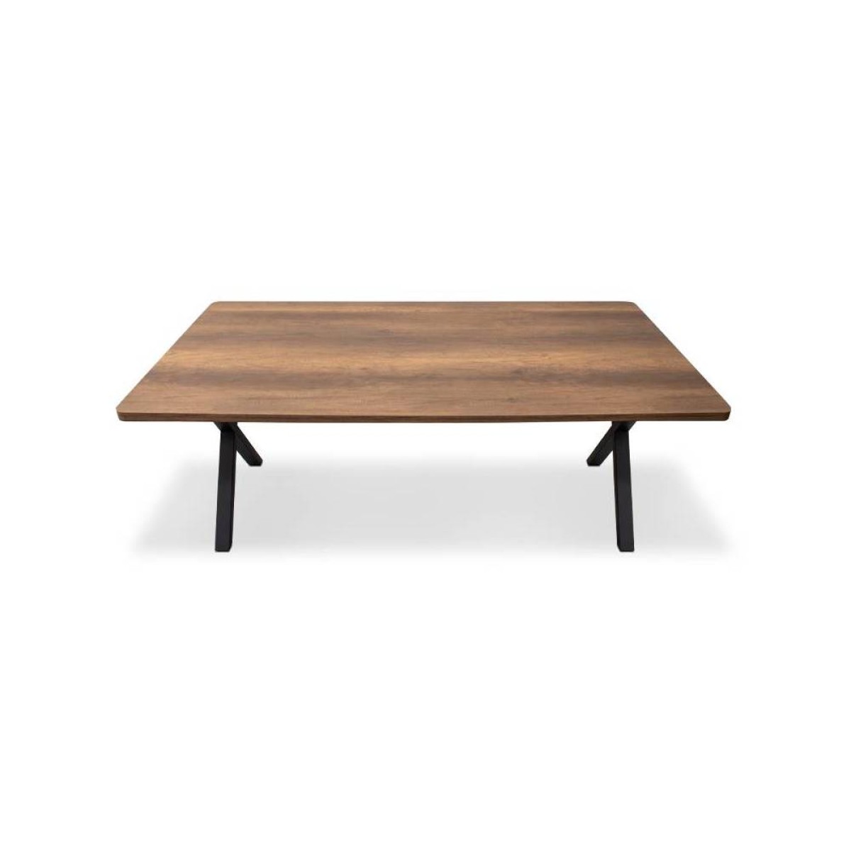 Τραπέζι Jeremy  Mdf - μεταλλικό χρώμα καρυδί 200x100x75εκ.