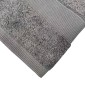 Πετσέτα Προσώπου 600grs (50x90) 100% Βαμβάκι με μπορντούρα με ανάγλυφες ρίγες σκούρο γκρι χρώμα TNS 39-950-0414-5