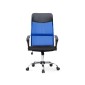 Καρέκλα γραφείου Marco  με ύφασμα Mesh χρώμα μπλε - μαύρο 62x59x110/120εκ.