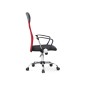 Καρέκλα γραφείου Marco  με ύφασμα Mesh χρώμα κόκκινο - μαύρο 62x59x110/120εκ.