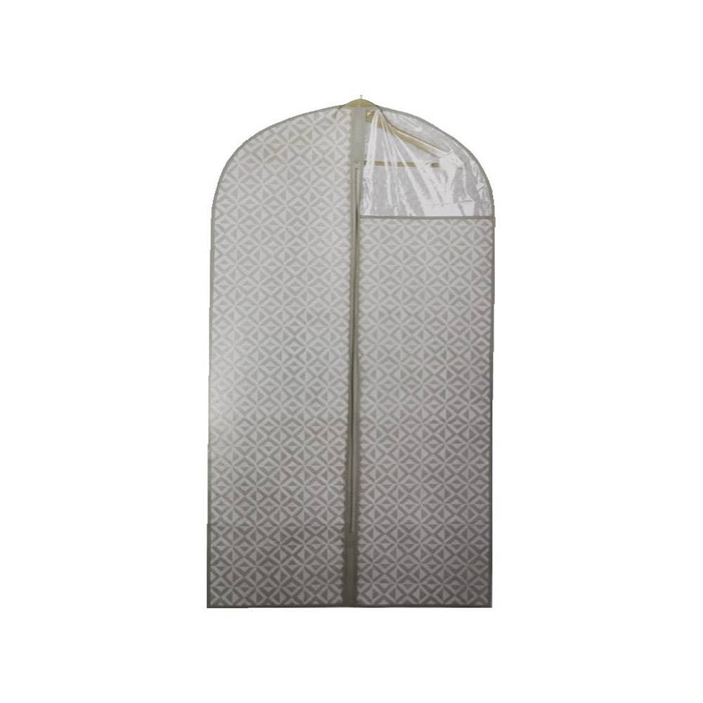 Decor υφασμάτινη θήκη κουστουμιών 60x95cm γκρι & λευκό χρώμα Sidirela E-3644