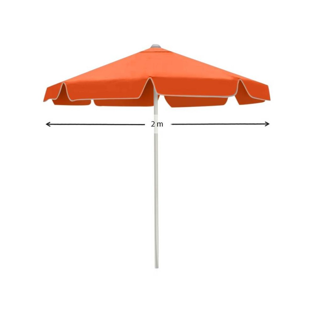 Ομπρέλα μεταλλική επαγγελματική σε πορτοκαλί χρώμα Ø2m