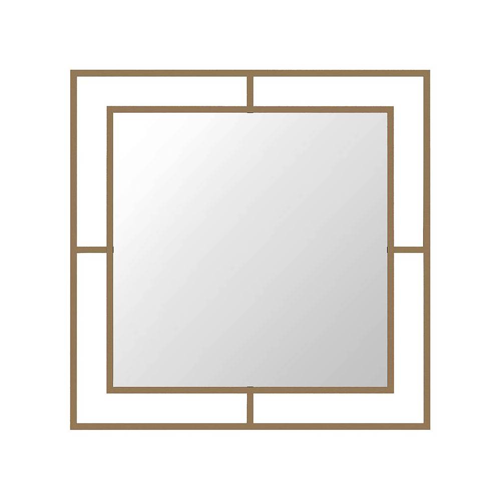 Καθρέφτης τοίχου Corner Megapap αλουμινίου χρώμα χρυσό 58,6x2x58,6εκ.