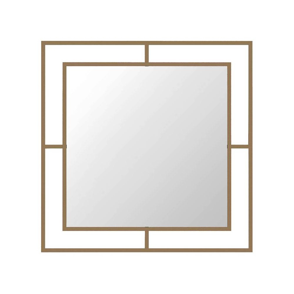 Καθρέφτης τοίχου Corner αλουμινίου χρώμα χρυσό 58,6x2x58,6εκ.