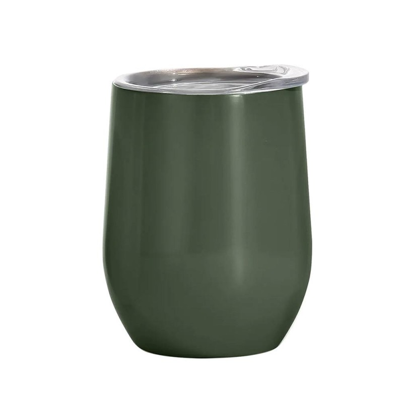 Ανοξείδωτο Ποτήρι Θερμός Color 340ml σκούρο πράσινο χρώμα Sidirela E-4279-3