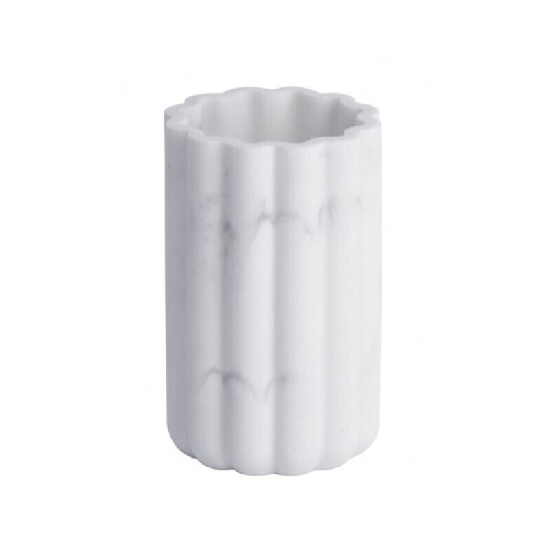 Ποτήρι Οδοντόβουρτσας (Φ7x18.5) Πολυρεζίνης Marva Marble White 478205