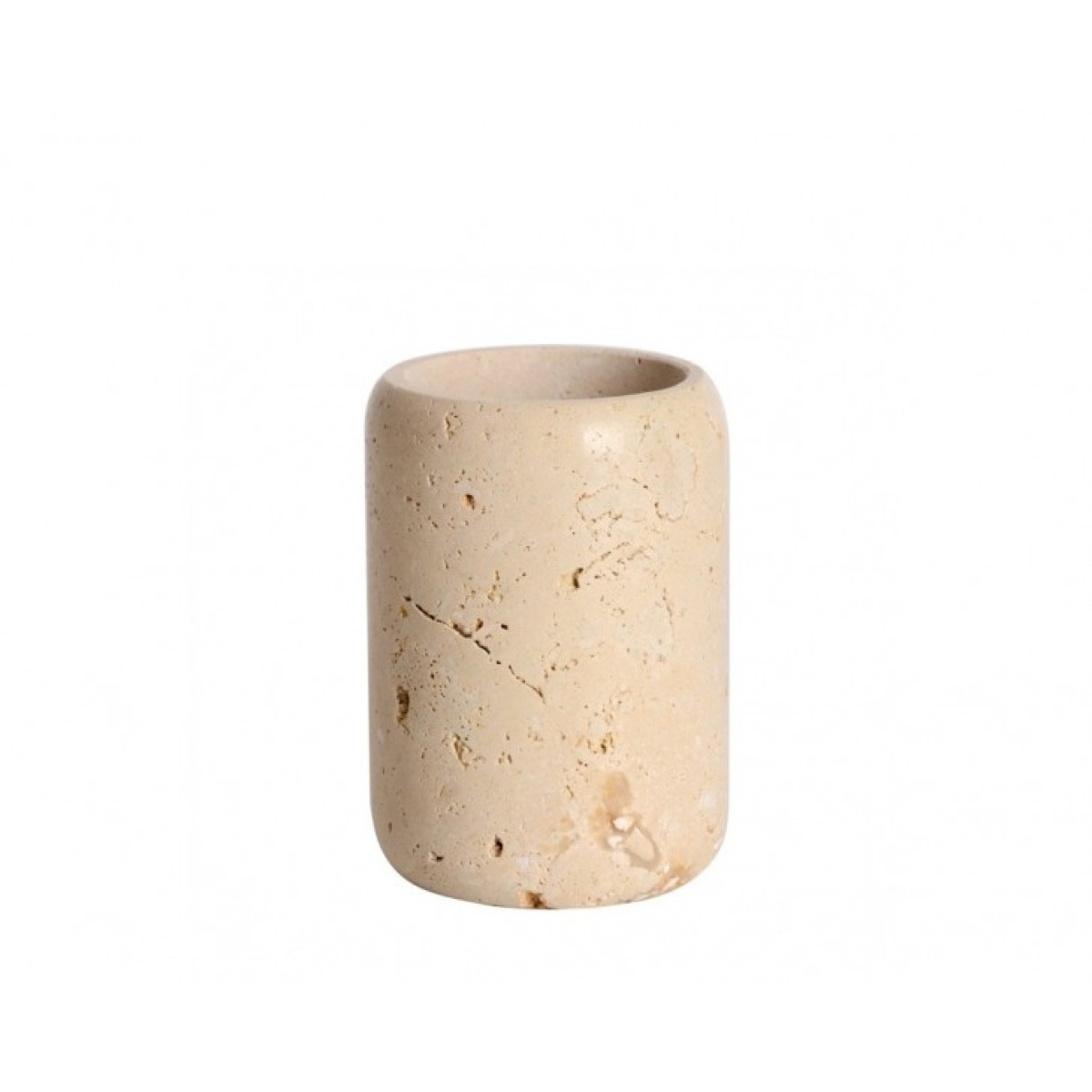 Ποτήρι Οδοντόβουρτσας (Φ7.5x10.5) Ασβεστόλιθος σε μπεζ χρώμα Marva Stone 478215