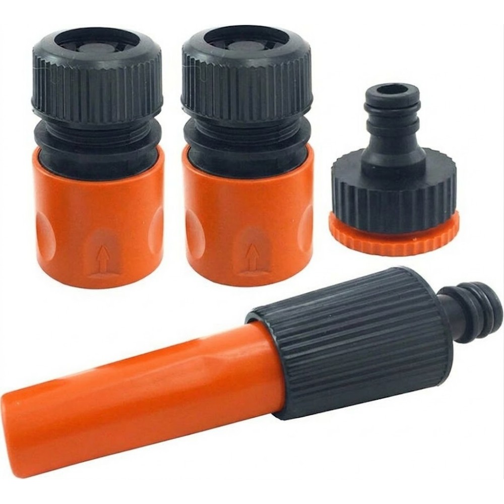 Σετ Εκτοξευτήρα Νερού & Εξαρτημάτων Σύνδεσης 4τμχ – Πορτοκαλί / Μαύρο