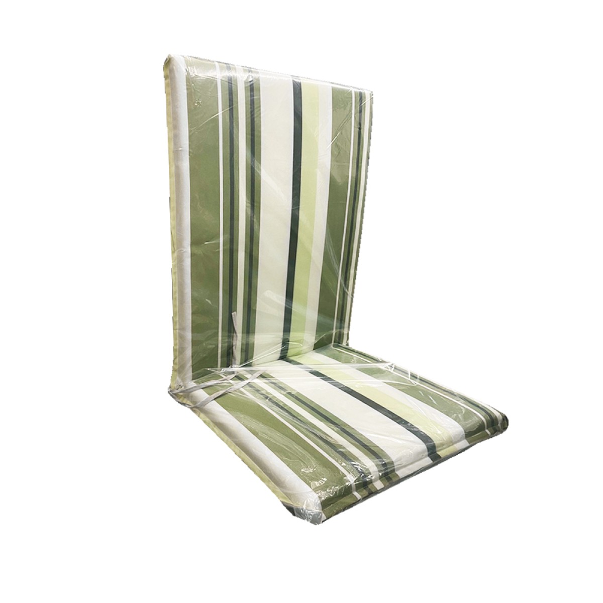 Μαξιλάρι Καρέκλας με Πλάτη (95x43) ριγέ πράσινο-λαχανί-λευκό-γκρι χρώμα TNS CUS-FOLD/GREEN