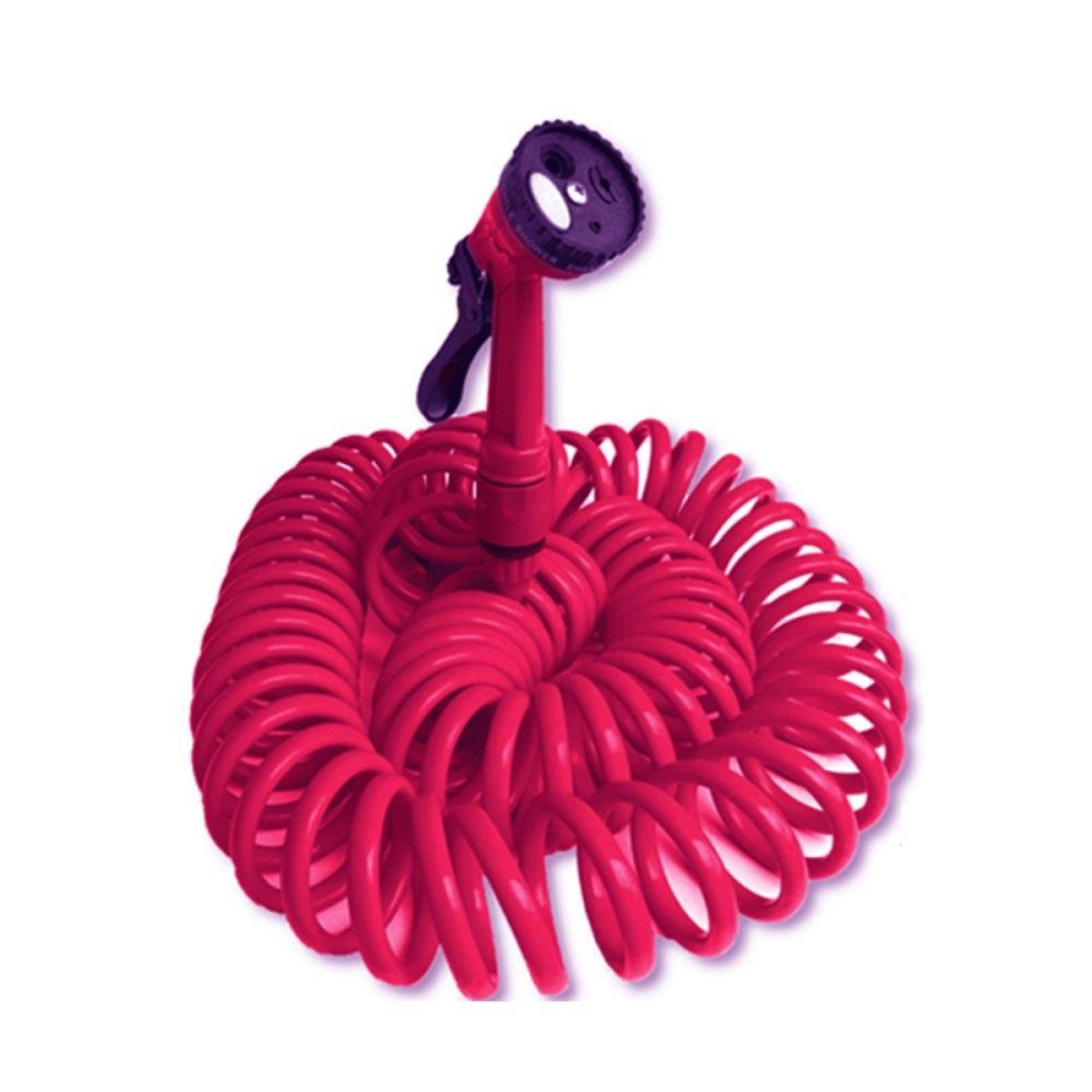 Λάστιχο Κήπου Σπιράλ (15m) με Πιστόλι Ποτίσματος – Φουξ