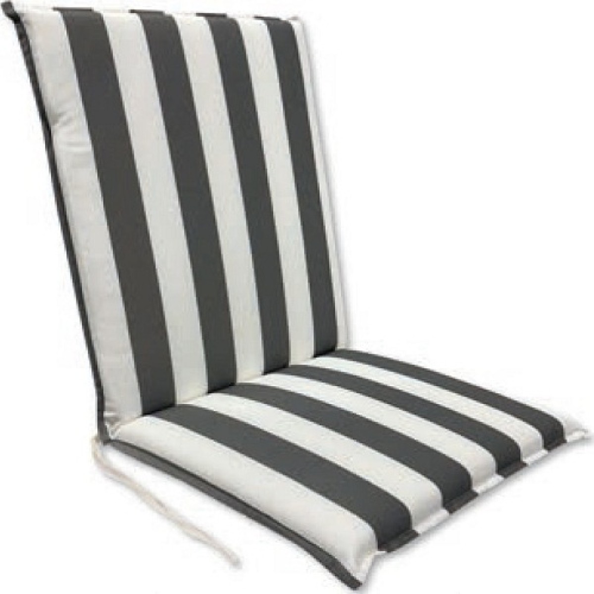 Μαξιλάρι Καρέκλας με Πλάτη (95x43) ριγέ κρεμ & γκρι χρώμα TNS CUS-FOLD/CGR