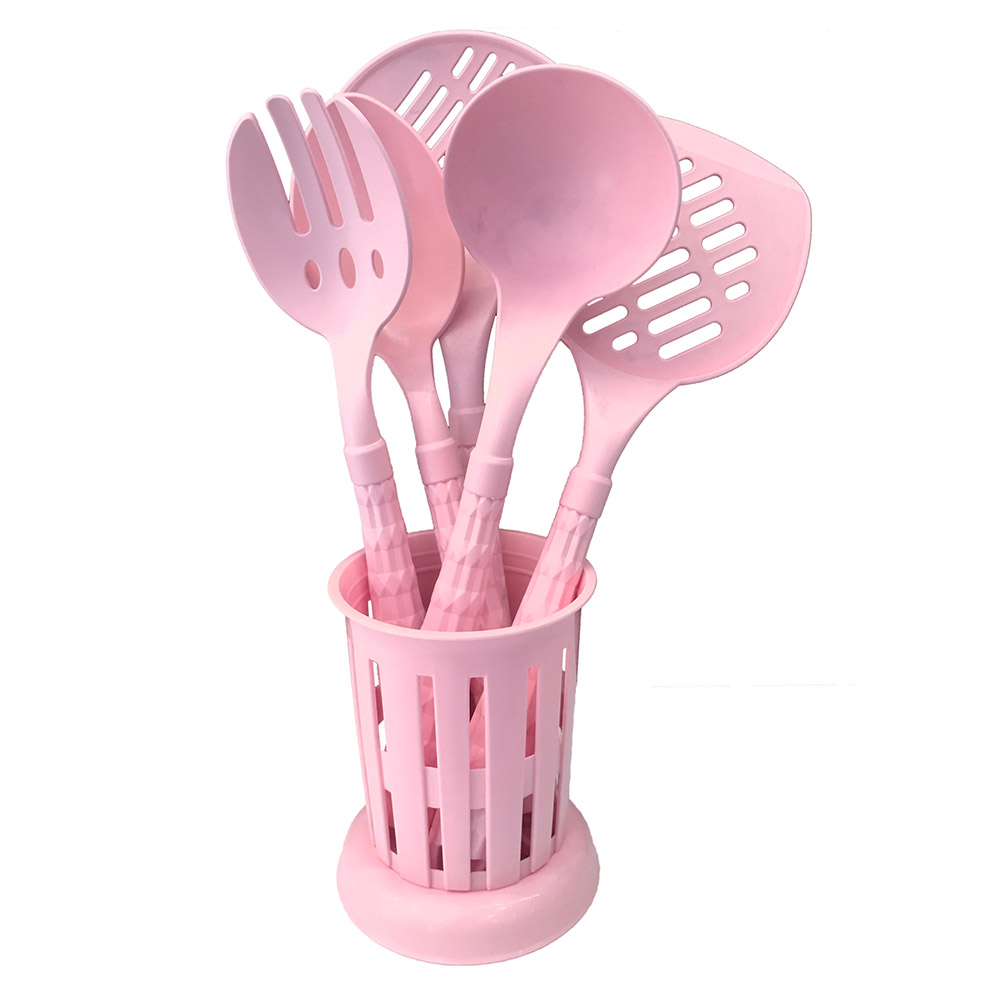 Κουτάλες με Βάση (σετ 6τμχ) Πλαστικές TNS Pink 03-800-1649-2