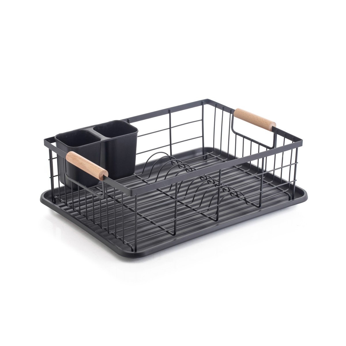 Πιατοθήκη με Δίσκο (43x32x14) Μεταλλική TNS Bamboo Black 03-950-4015