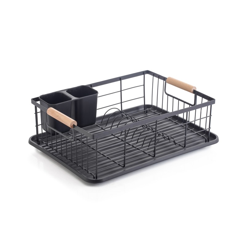 Πιατοθήκη με Δίσκο (43x32x14) Μεταλλική TNS Bamboo Black 03-950-4015