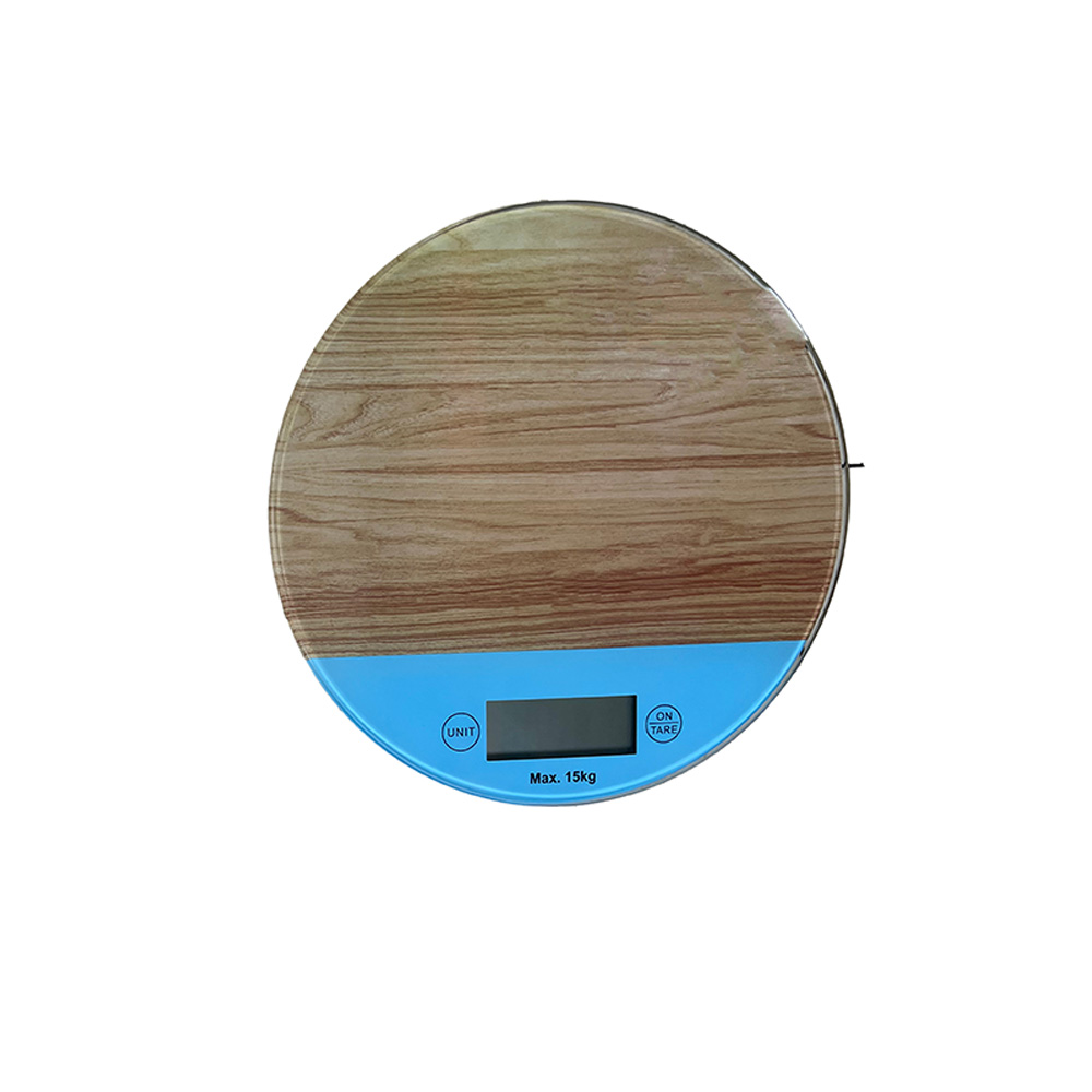 Ψηφιακή Ζυγαριά Κουζίνας 5kg Στρόγγυλη TNS Wood Blue 04-950-1290-2