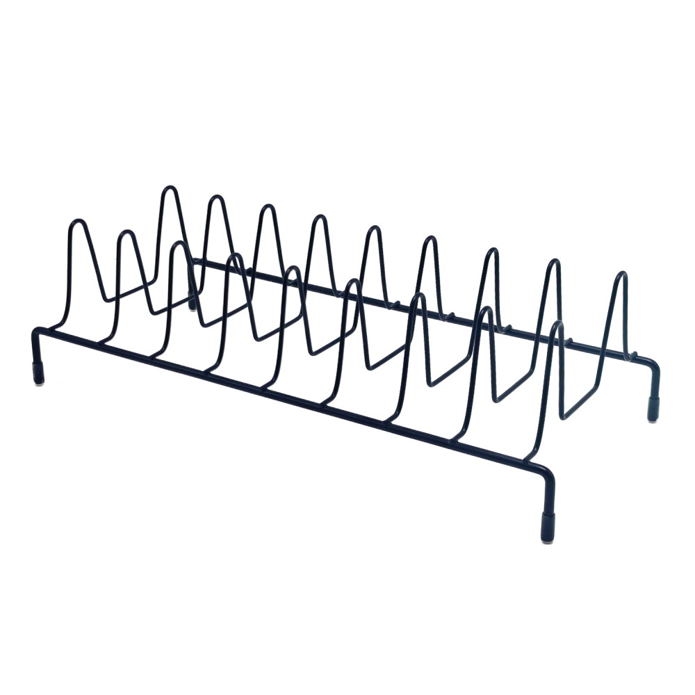 Μεταλλική Πιατοθήκη Ντουλαπιού (34x15x10) Μαύρη – Οργανωτής Ραφιού