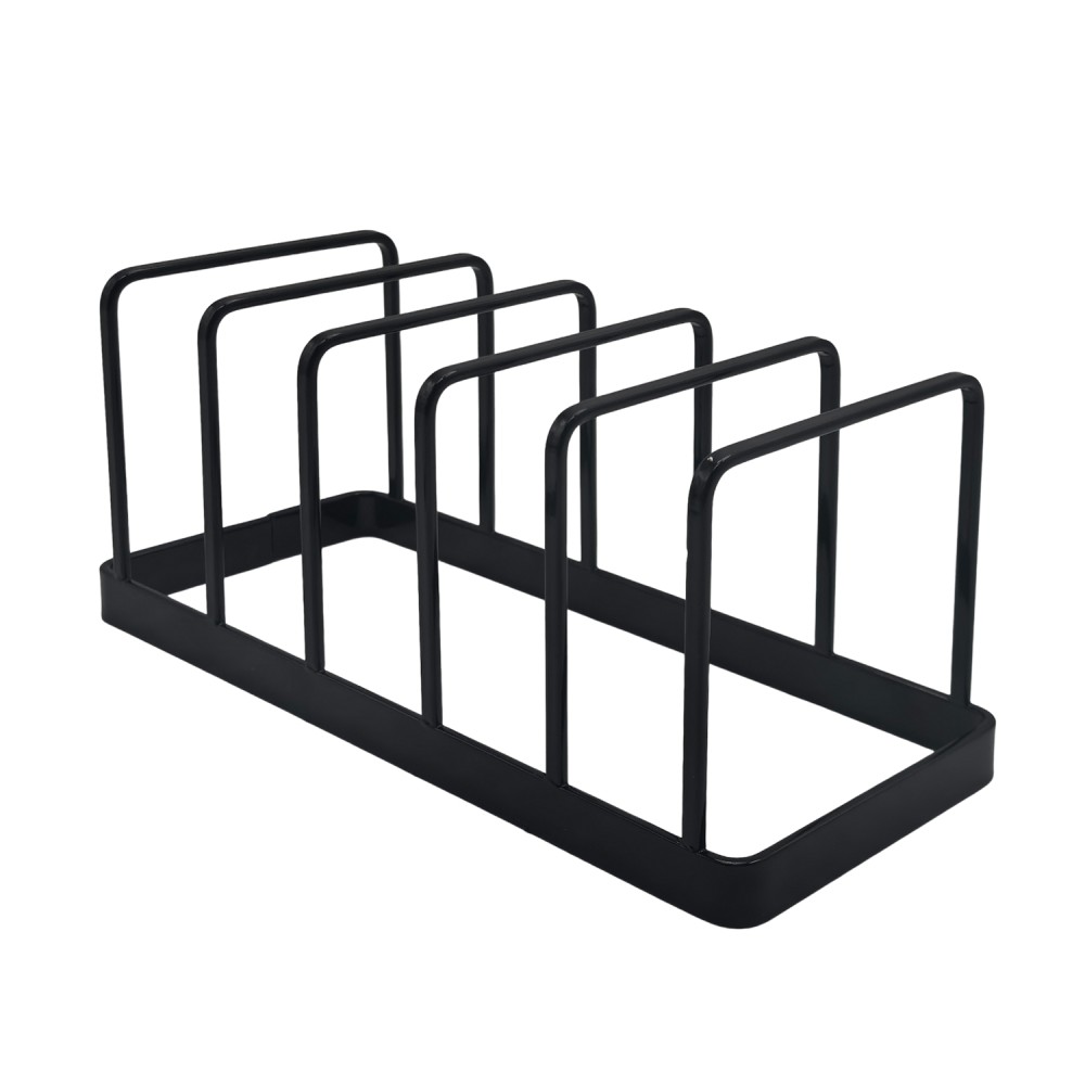 Μεταλλική Πιατοθήκη Ντουλαπιού (24x10x10) Μαύρη – Οργανωτής Ραφιού