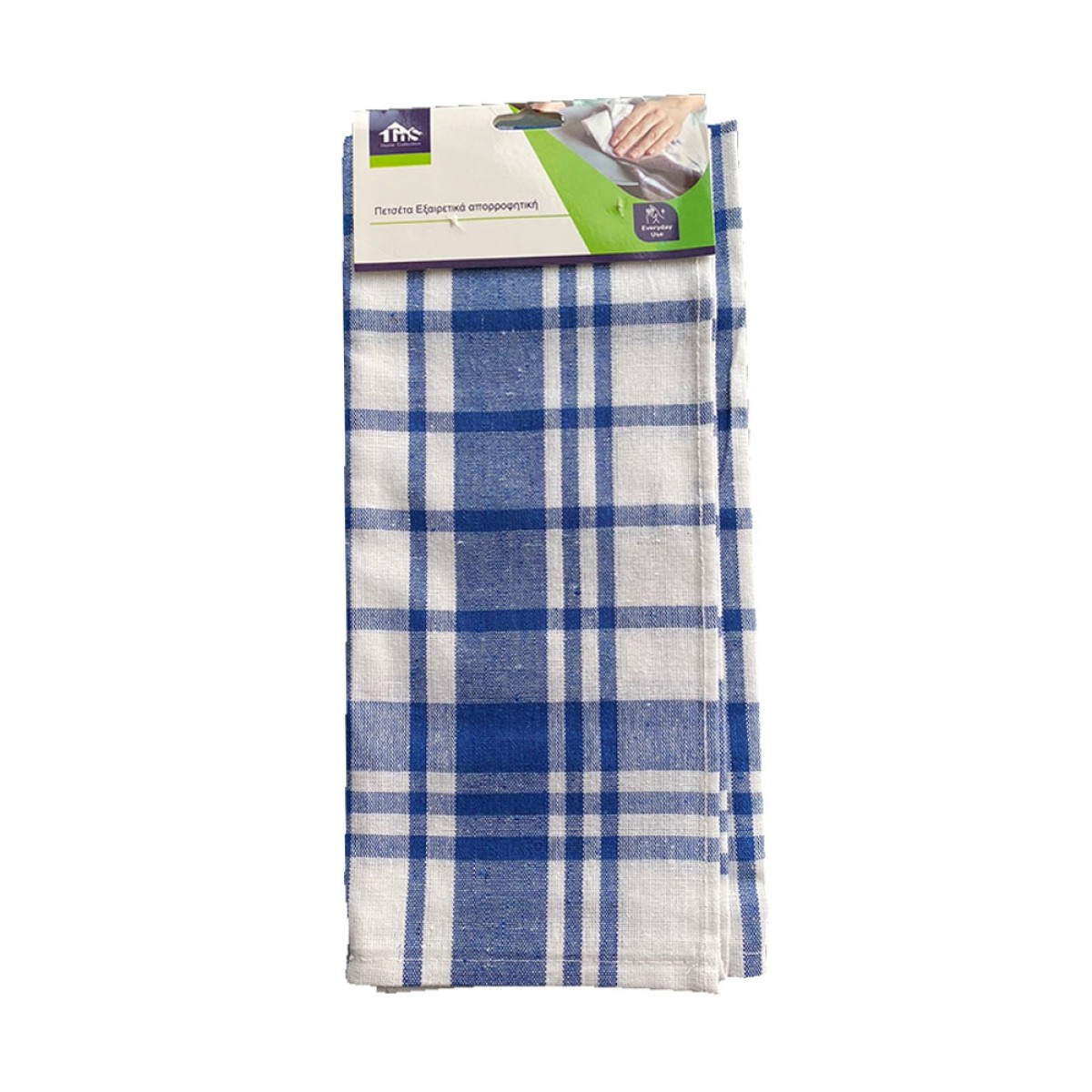 Πετσέτα Κουζίνας 48x68cm βαμβακερή μπλε & λευκό χρώμα TNS 39-950-2203-1