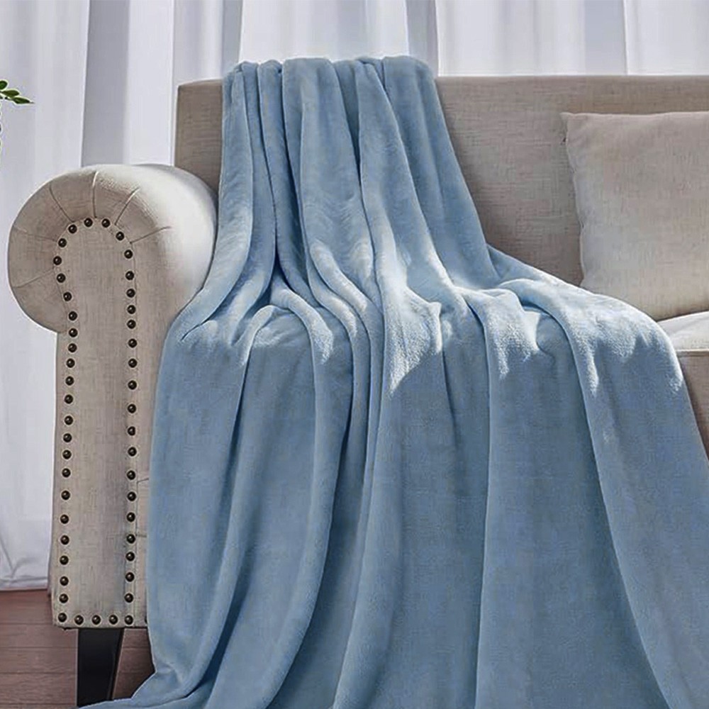Κουβέρτα Flannel Διπλή (200x220) TNS Super Soft Ciel 39-950-2138-4