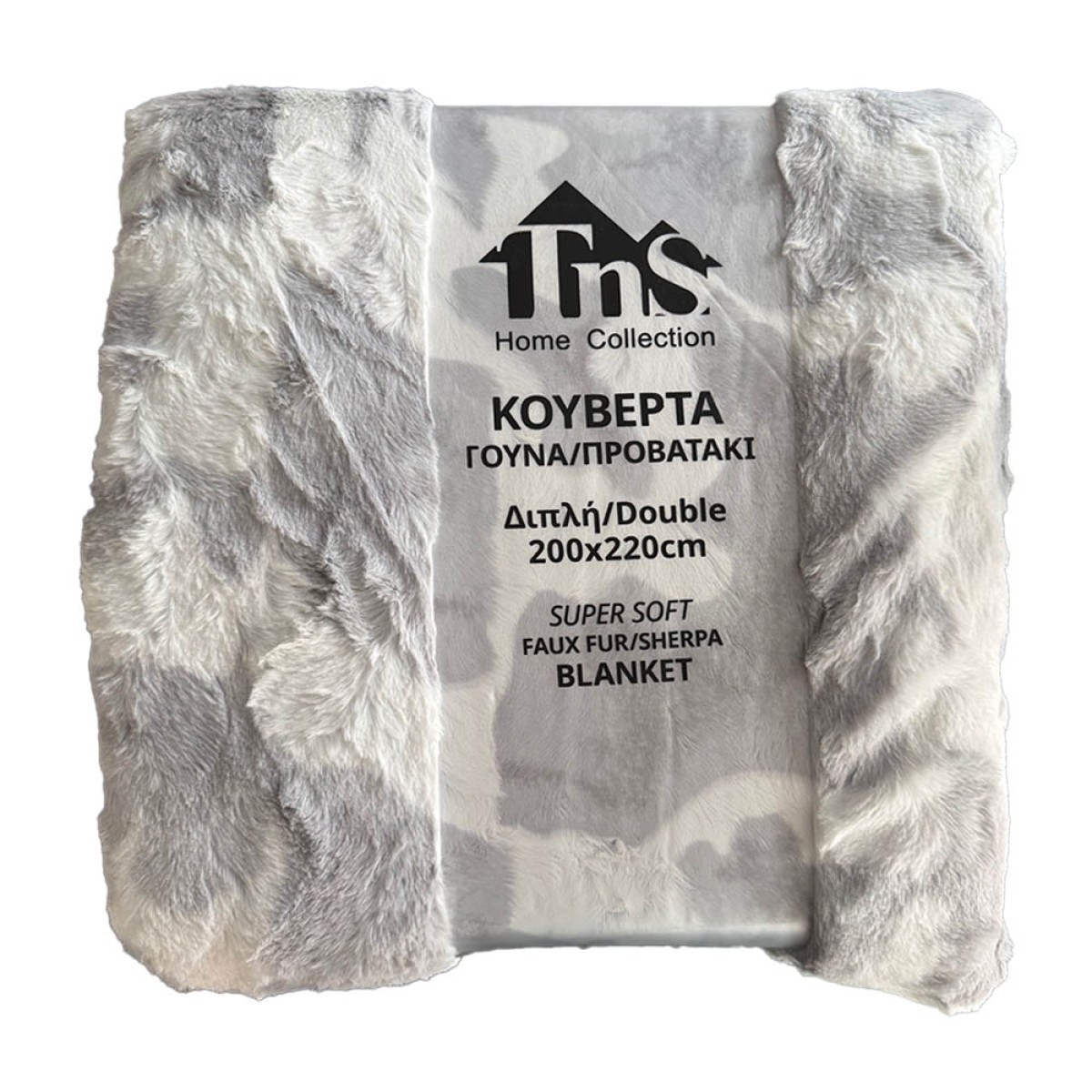 Κουβέρτα Γούνα Διπλή (200x220) Διπλής Όψης με Προβατάκι TNS Super Soft 39-950-2294