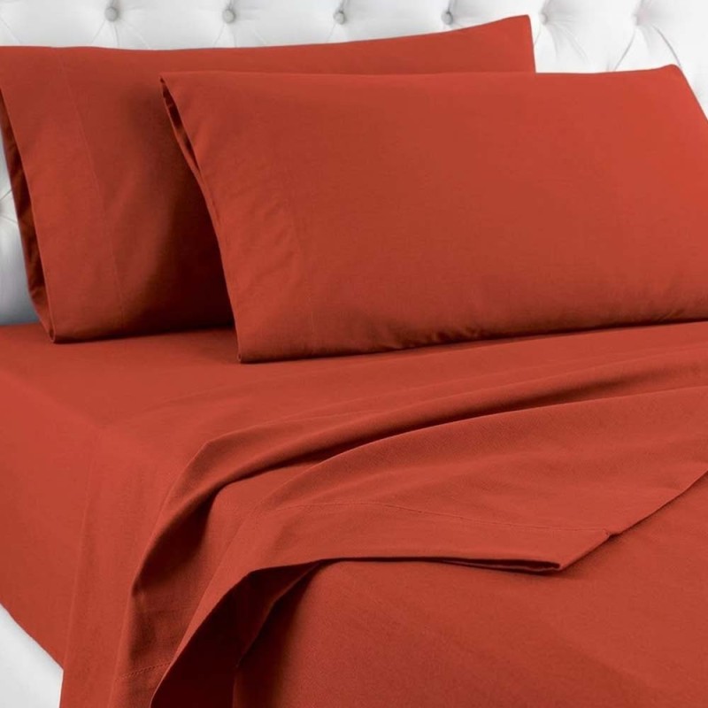 Σεντόνι Μονό Χωρίς Λάστιχο (160x250) 60% Βαμβάκι 40% Πολυεστέρας – Κόκκινο