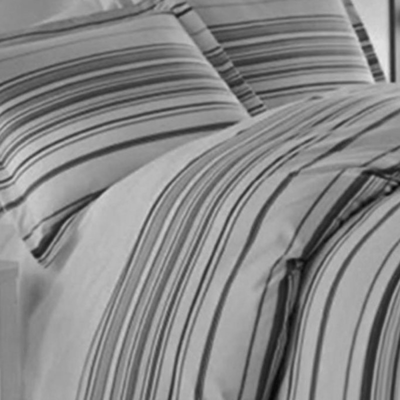 Σεντόνι με Λάστιχο Διπλό (160x200+25) Polycotton TNS Grey Stripes 39-958-0399-1