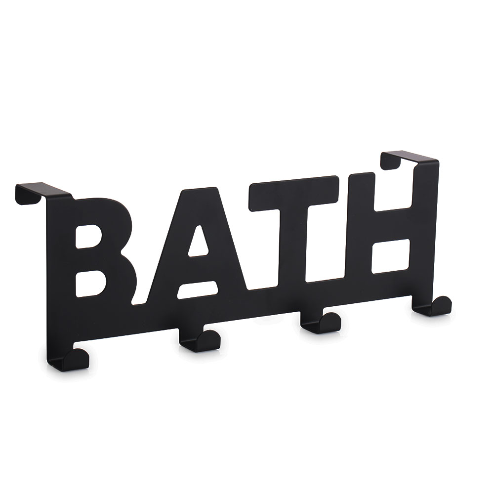 Κρεμάστρα Πόρτας 4 Θέσεων Μεταλλική TNS Bath Black 33-950-2391