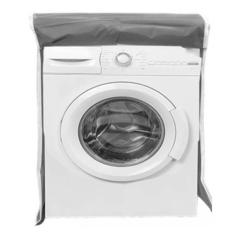 Κάλυμμα Πλυντηρίου Γκρι (58x62x85) Αδιάβροχο & Οικολογικό Ύφασμα με Φερμουάρ